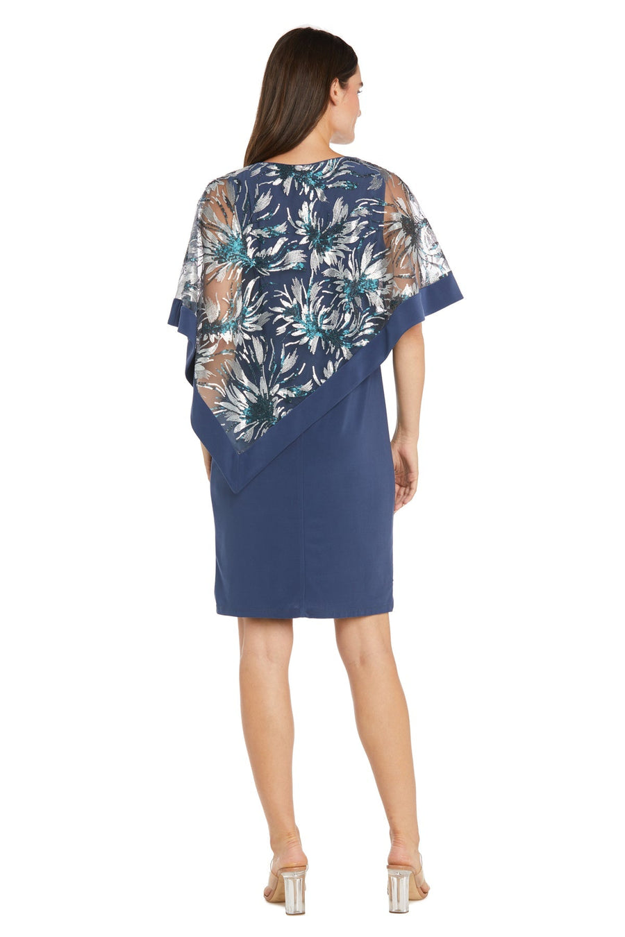 Cocktail Dresses Short Petite Poncho Cocktail Dress Denim