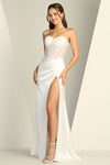 Wedding Dresses Long Corset Fitted Wedding Dress White