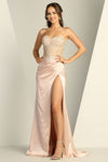 Prom Dresses Prom Long Fitted Corset Formal Dress Champagne