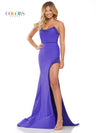 Prom Dresses Formal Strapless Fitted Prom Long Dress Royal