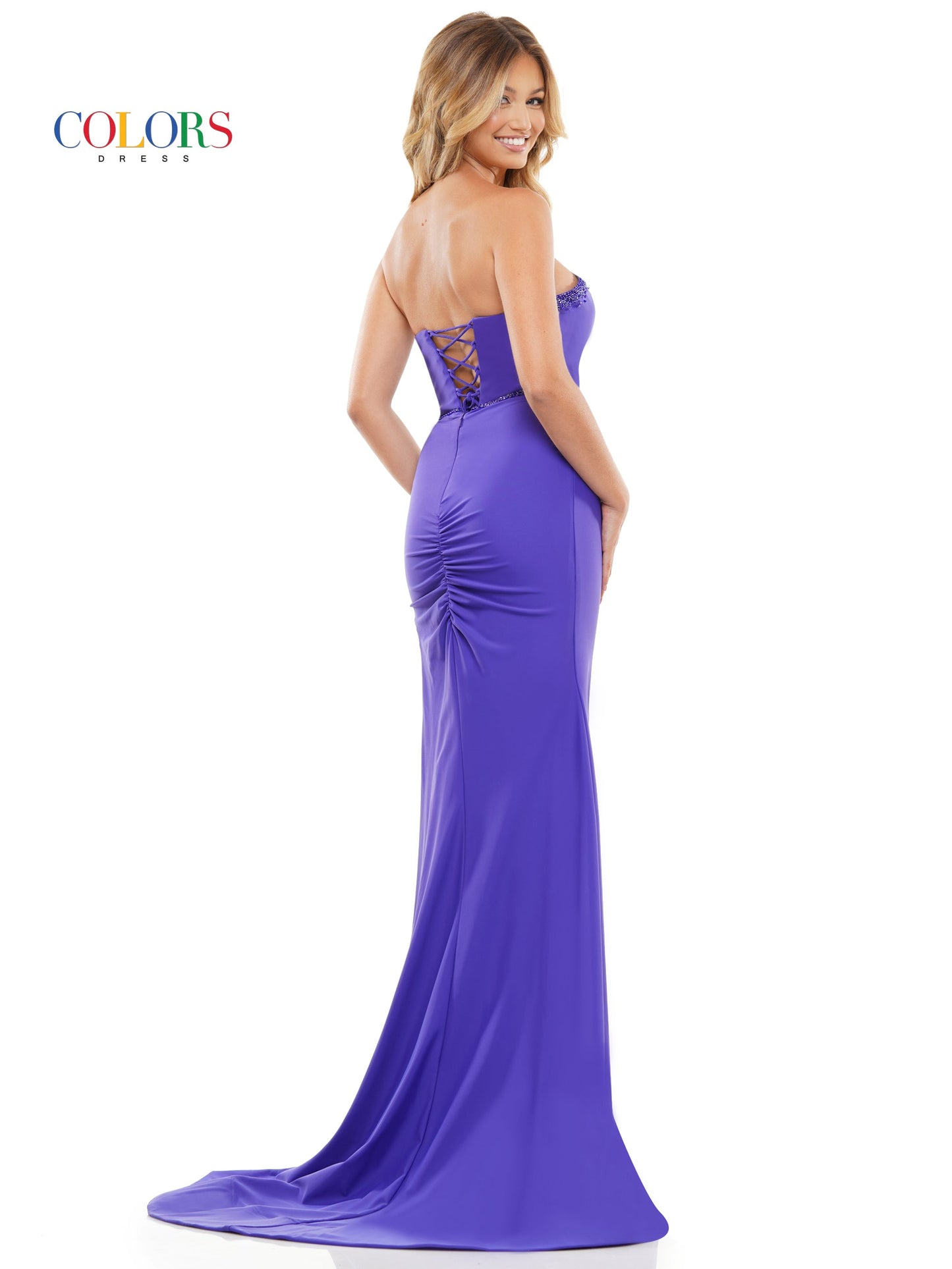 Prom Dresses Formal Strapless Fitted Prom Long Dress Royal