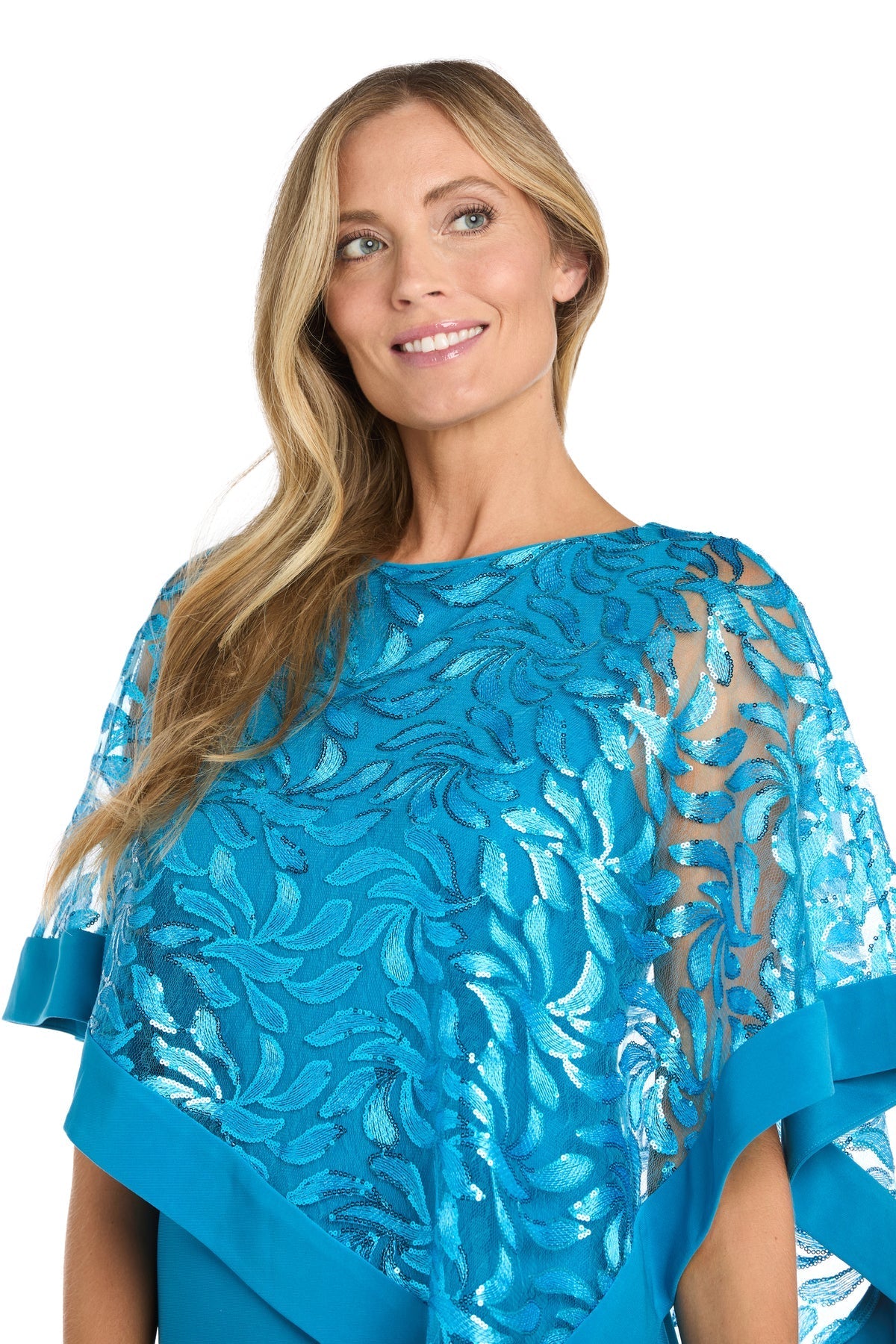 Cocktail Dresses Mother of the Bride Short Cocktail Poncho Dress Turquoise