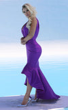 Formal Dresses High Low Formal Evening Fitted Dress Purple