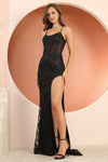 Prom Dresses Long Prom Glitter Formal Evening Dress Black