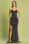 Prom Dresses Long Prom Fitted Slit Prom Dress Black