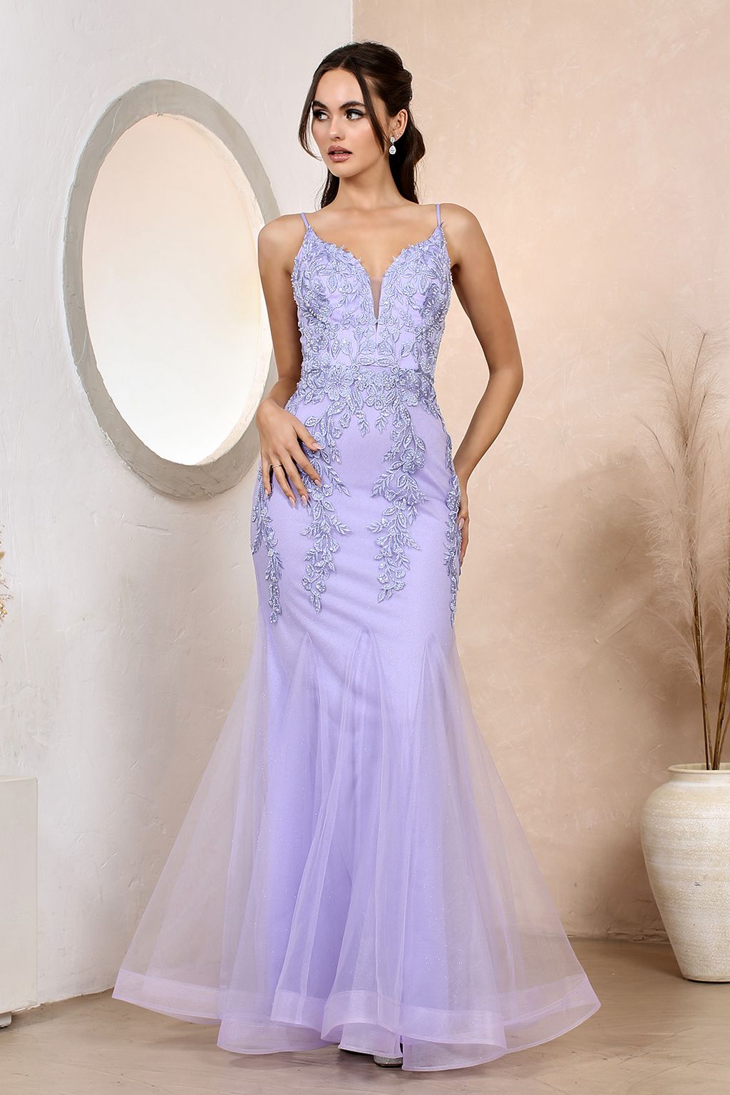 Prom Dresses Long Fitted Formal Prom Dress Lavender