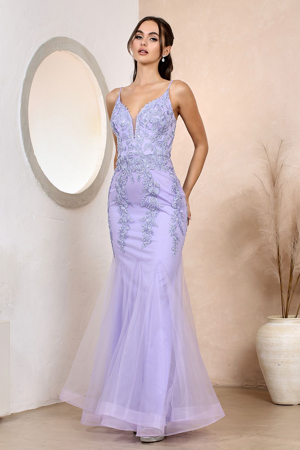 Prom Dresses Long Fitted Formal Prom Dress Lavender