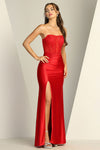 Prom Dresses Pleated Long Formal Lace Corset Prom Dress Red