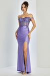 Prom Dresses Long Formal Fitted Lace Prom Dress Lavender