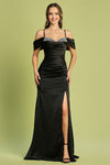Prom Dresses Long Slit Evening Prom Formal Dress Black