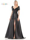 Prom Dresses Long Formal A Line Slit Prom Dress Black