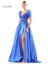 Prom Dresses Long Formal A Line Slit Prom Dress Royal