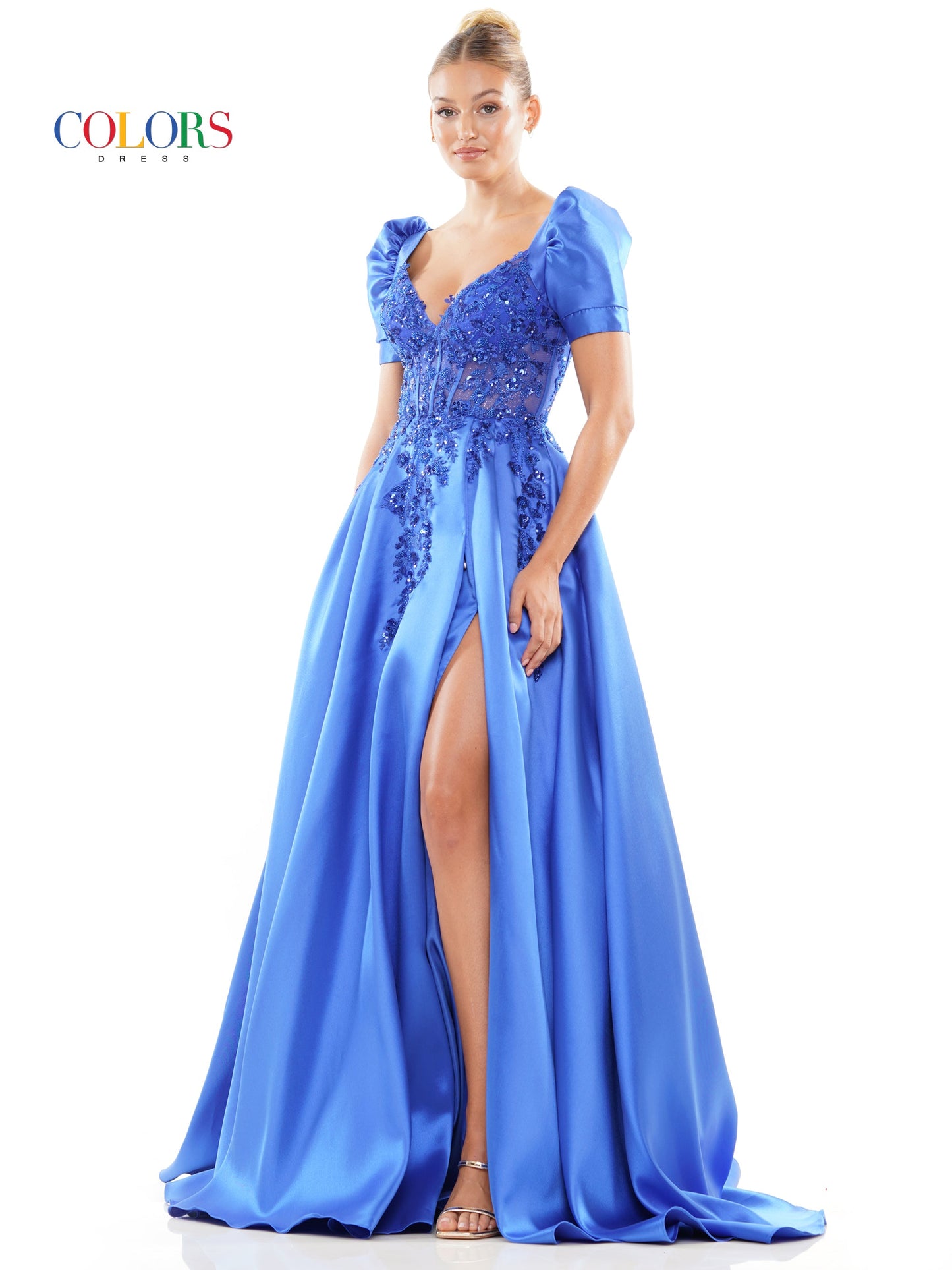Prom Dresses Long Formal A Line Slit Prom Dress Royal