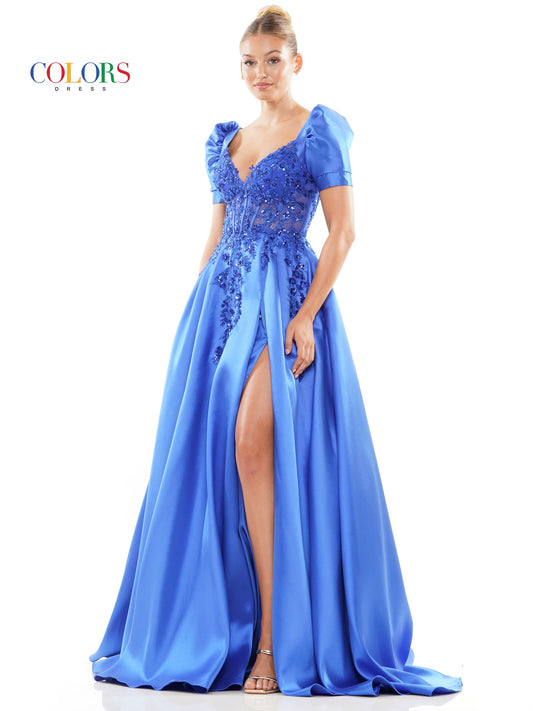 Prom Dresses Long Formal A Line Slit Prom Dress Royal
