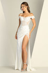Wedding Dresses Bridal Long Slit Wedding Dress Off White