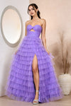 Prom Dresses Prom Long Tiered A Line Formal Dress Lavender