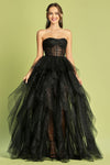Prom Dresses Prom Glitter Long Formal Corset Dress Black