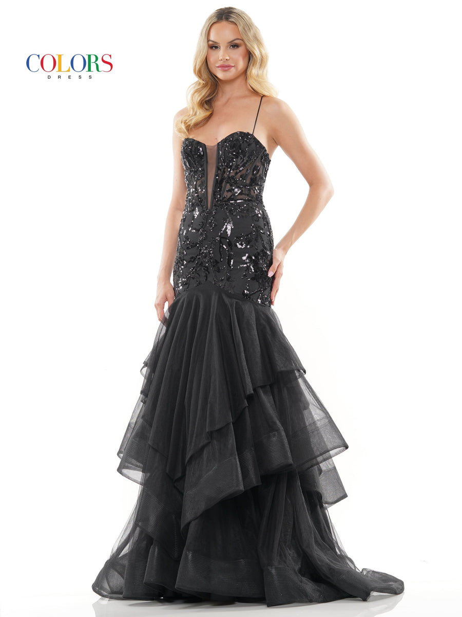 Prom Dresses Prom Long Spaghetti Strap Mermaid Formal Dress Black