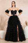 Prom Dresses Long Formal A Line Corset Glitter Prom Dress Black