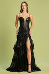 Prom Dresses Prom Applique Corset Long Fitted Formal Dress Black