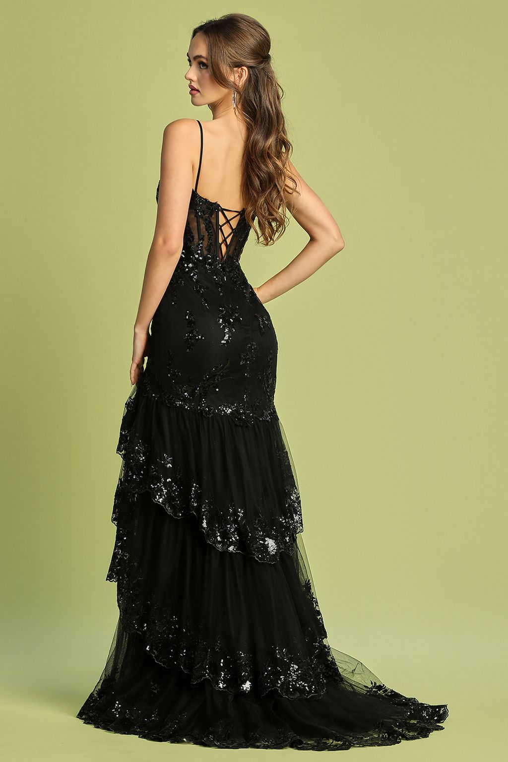 Prom Dresses Prom Applique Corset Long Fitted Formal Dress Black