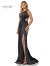 Prom Dresses Long One Shoulder Fitted Satin Prom Dress Black