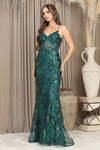 Prom Dresses Fitted Long Formal Beaded Prom Dress Emerald