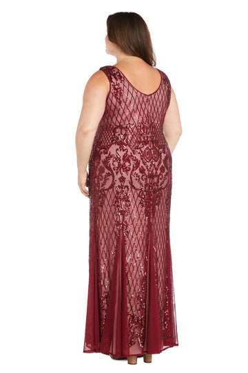 Plus Size Dresses Long Plus Size Beaded Formal DressRuby/Nude