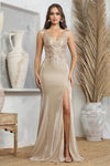 Prom Dresses Prom Long Glitter Fitted Formal Dress Champagne