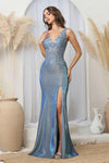 Prom Dresses Prom Long Glitter Fitted Formal Dress Periwinkle