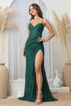 Prom Dresses Long Formal Fitted Lace Prom Dress Emerald
