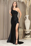 Prom Dresses Fitted Slit Long Formal Corset Prom Dress Red