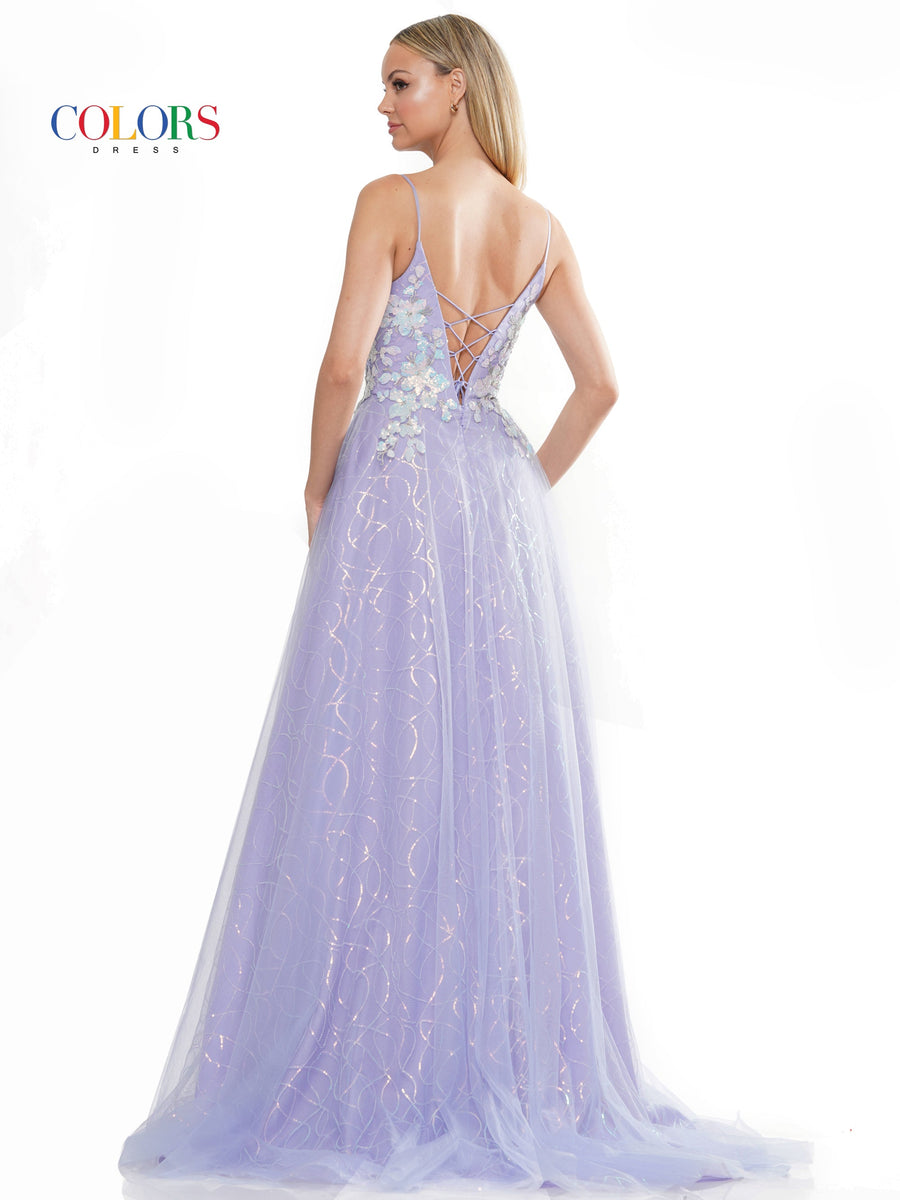 Prom Dresses Prom Long Spaghetti Strap Glitter Ball Gown Lilac