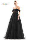 Prom Dresses Long Formal Off Shoulder Prom Ball Gown Black