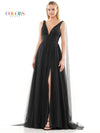 Prom Dresses Long Formal Beaded mesh A Line Prom Dress Black