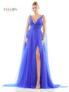 Prom Dresses Long Formal Beaded mesh A Line Prom Dress Royal
