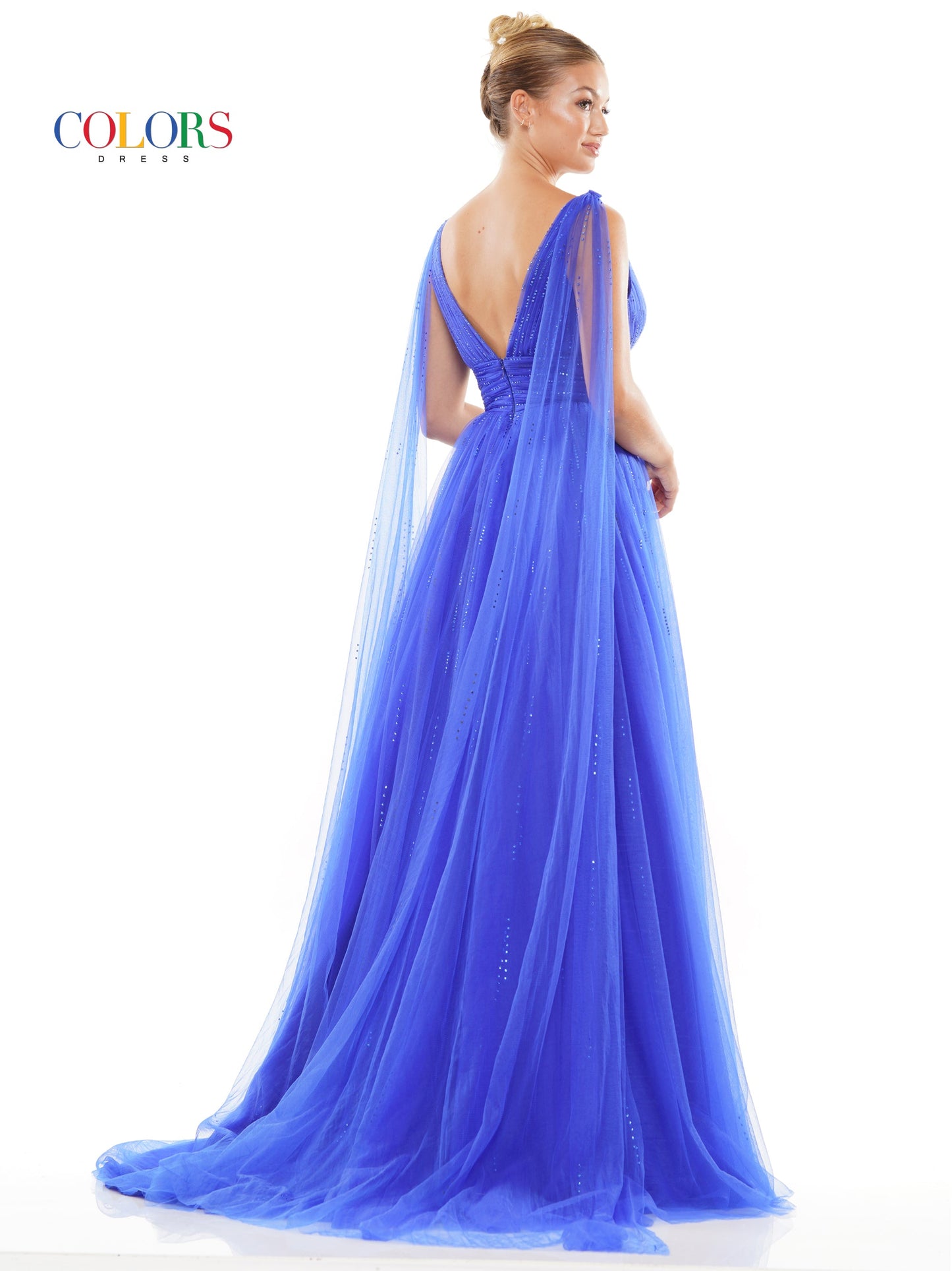 Prom Dresses Long Formal Beaded mesh A Line Prom Dress Royal