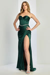 Prom Dresses Prom Pleated Long Formal Corset Beaded Drress Emerald