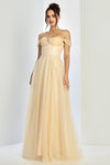 Prom Dresses Prom Long A Line Corset Glitter Formal Dress Champagne