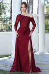 Plus Size Dresses Long Formal A Line Evening Dress Burgundy