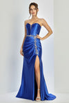 Prom Dresses Prom Corset Long Formal Slit Beaded Dress Royal Blue