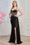 Prom Dresses Beaded Prom Long Corset Formal Dress Black