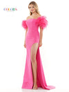 Prom Dresses Long Off Shoulder Formal Fitted Prom Dress Hot Pink