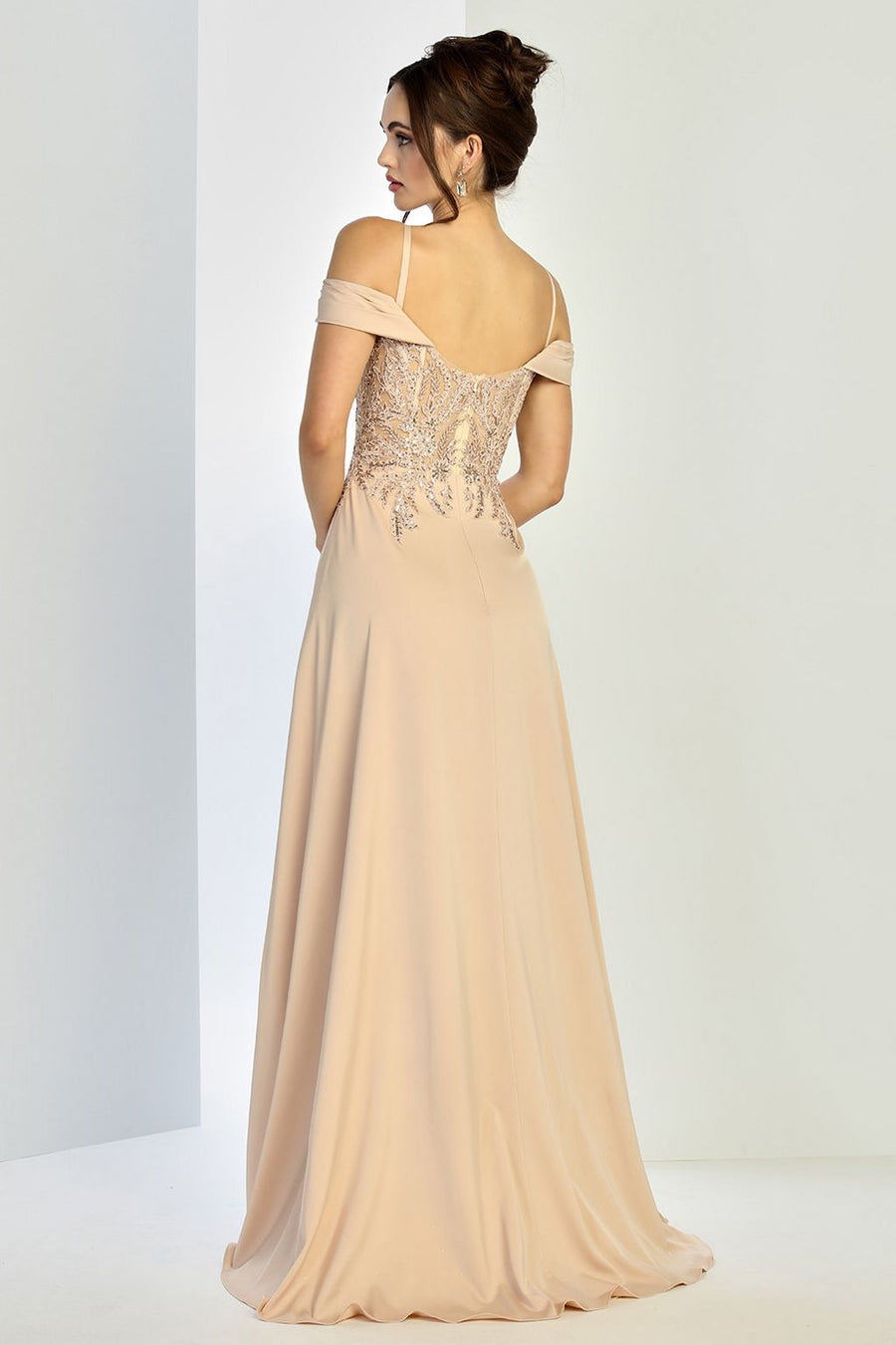 Prom Dresses A Line Long Formal Pleated Corset Evening Prom Dress Champagne