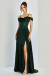 Prom Dresses A Line Long Formal Pleated Corset Evening Prom Dress Emerald