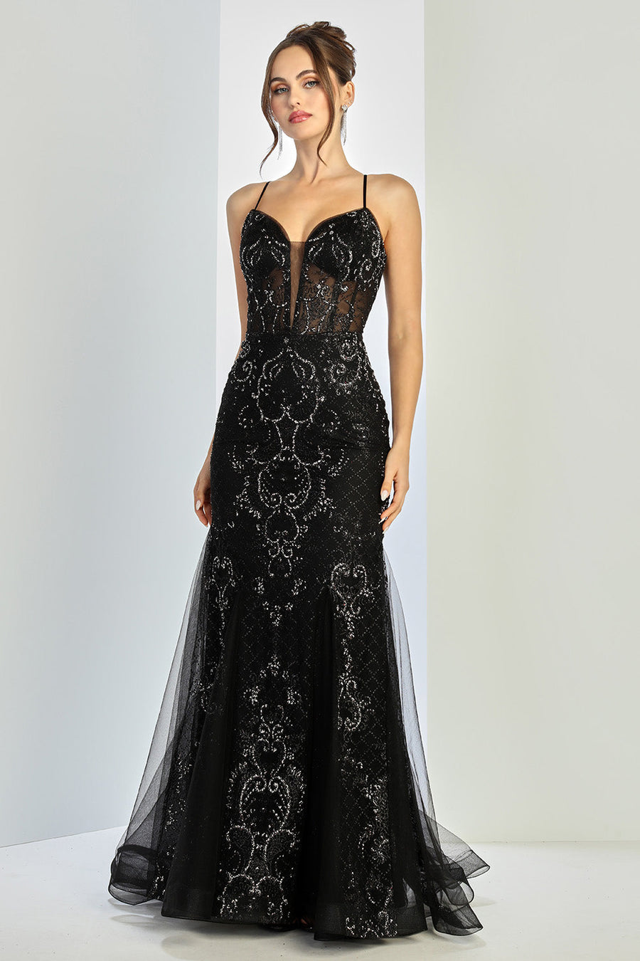 Prom Dresses Prom Mermaid Formal Long Corset Beaded Dress Black