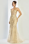 Prom Dresses Prom Mermaid Formal Long Corset Beaded Dress Champagne