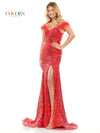 Prom Dresses Long Off Shoulder Formal Sequin Prom Dress Red