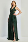 Prom Dresses Glitter Long Formal A Line Prom  Dress Emerald