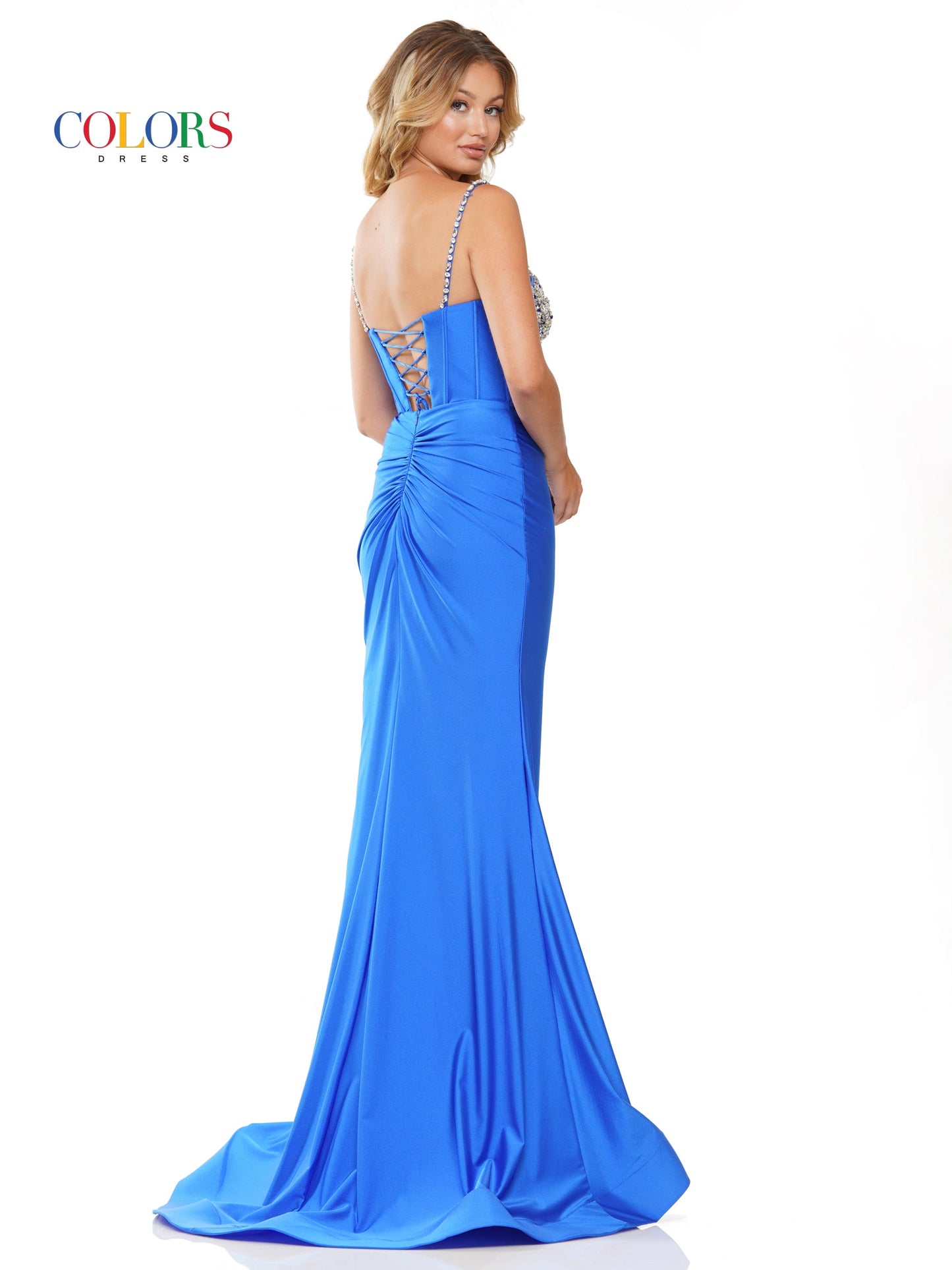 Prom Dresses Long Formal Fitted Satin Prom Dress Royal